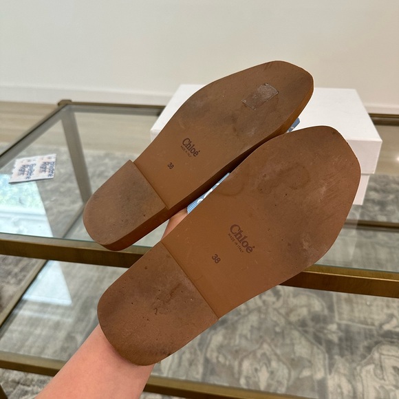 Chloe Woody Sandal in Graceful Blue Size 38 - Picture 5 of 7